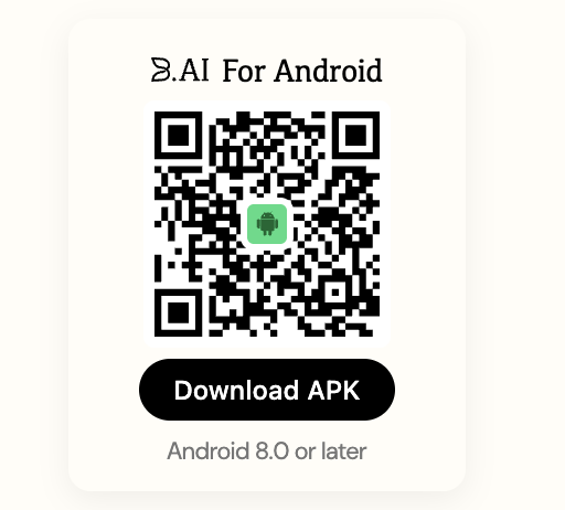 B.AI Android App 官方 APK 下载二维码
